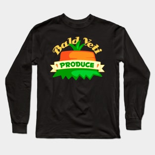 Bald Yeti Produce - Back Print Long Sleeve T-Shirt